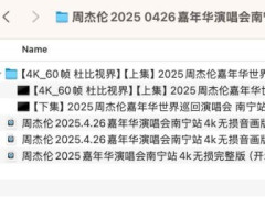 周杰伦2025 0426嘉年华演唱会南宁站4K无损音画版 周杰伦2025 0426嘉年华演唱会南宁站4K无损音画版